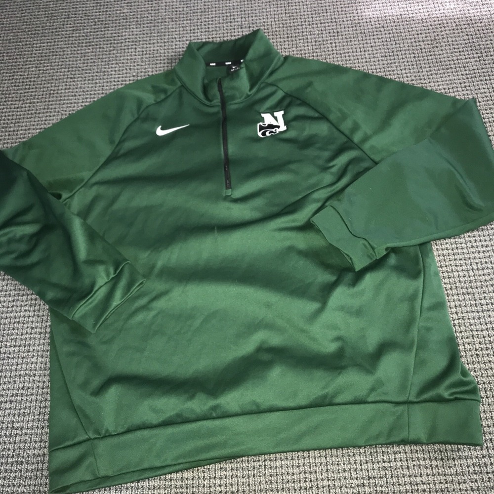 Nike Dri-FIT 1/2 Zip Pullover Sweatshirt Mens XXL Green Panthers Logo 897090-341